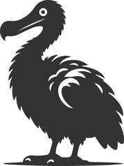 Cute animal vector bird silhouette of a dodo art drawing © MostAklima