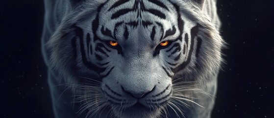 Majestic White Tiger: A Digital Masterpiece