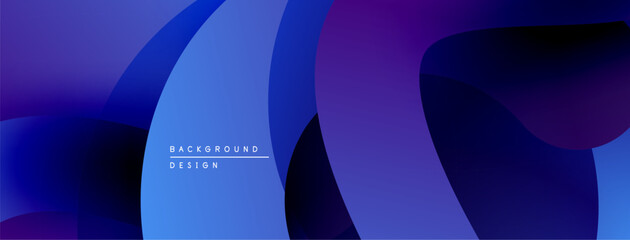 Abstract fluid shapes, vibrant blue purple gradients. Modern design, smooth transitions, dynamic composition. Minimalist aesthetic.
