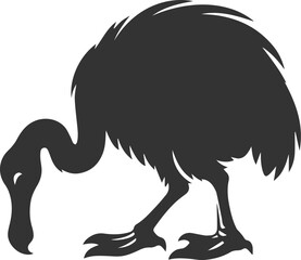 Cute animal vector bird silhouette of a dodo art drawing © MostAklima