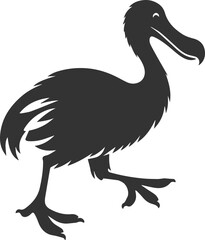 Cute animal vector bird silhouette of a dodo art drawing © MostAklima