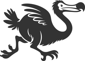 Cute animal vector bird silhouette of a dodo art drawing © MostAklima
