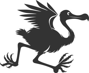 Cute animal vector bird silhouette of a dodo art drawing © MostAklima