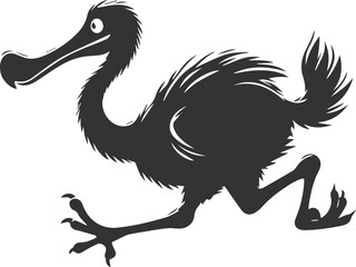 Cute animal vector bird silhouette of a dodo art drawing © MostAklima