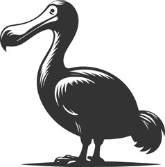 Cute animal vector bird silhouette of a dodo art drawing © MostAklima