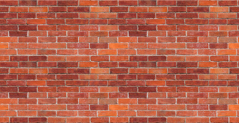 Repeating red brick wall background texture design - found in developed areas like the back of...