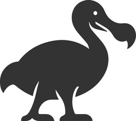 Cute animal vector bird silhouette of a dodo art drawing © MostAklima