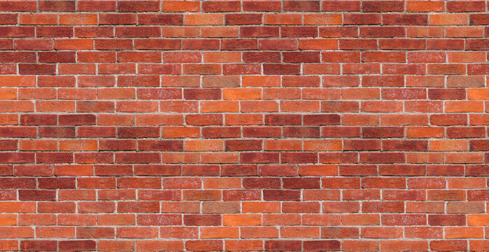 Repeating red brick wall background texture design - found in developed areas like the back of buildings in cities. The file is a loop ready seamless texture file, allowing the picture to be tiled.