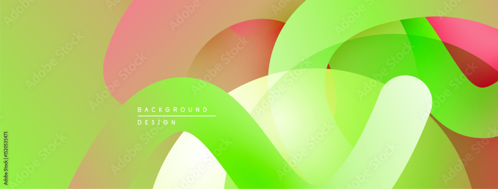 Poster abstract colorful design. smooth shapes overlap, creating vibrant gradients. modern aesthetic, perfe