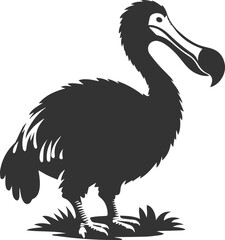 Cute animal vector bird silhouette of a dodo art drawing © MostAklima