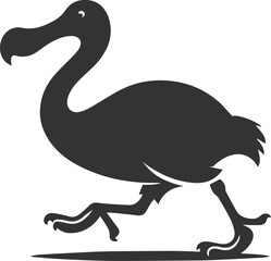 Cute animal vector bird silhouette of a dodo art drawing © MostAklima