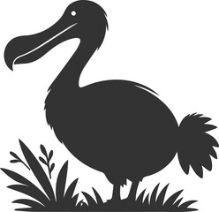Cute animal vector bird silhouette of a dodo art drawing © MostAklima
