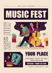 Obraz premium Summer Music Festival Flyer