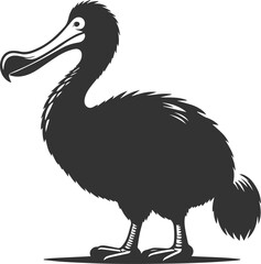 Cute animal vector bird silhouette of a dodo art drawing © MostAklima