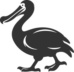 Cute animal vector bird silhouette of a dodo art drawing © MostAklima