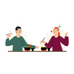 Tasting Spicy Noodles Challenge