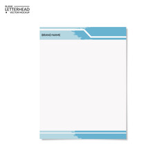 letterhead template with modern vector illustration