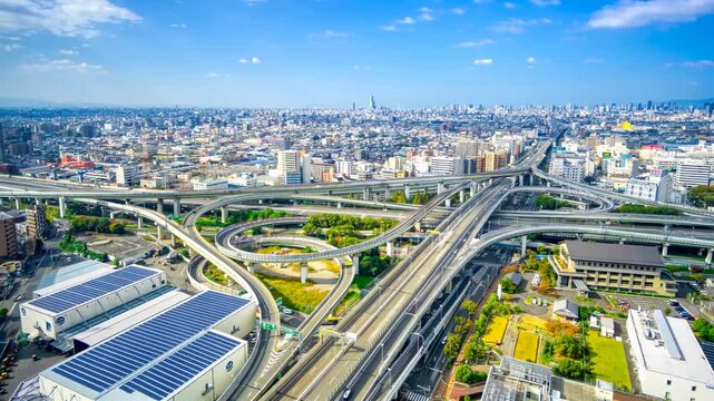 東大阪ジャンクション・ドローン撮影イメージ　2テイク