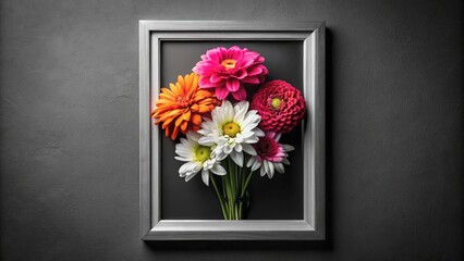 Black and white flower photography: vertical composition, rule of thirds, elegant monochrome.