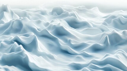 Textured white wave patterns abstract art digital design minimalist close-up serenity concept