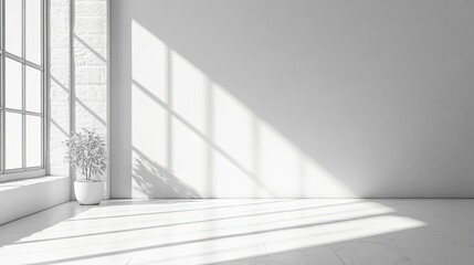 Obraz premium Bright room photography a showcase of minimalist interior design with modern aesthetics and natural light