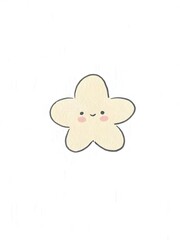 Cute Starfish Cartoon with Smiling Face – Kawaii Sea Animal Illustration