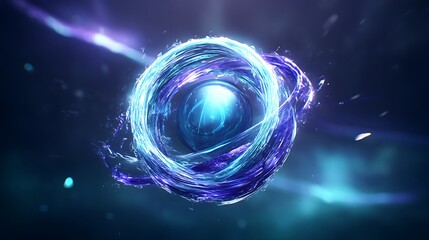Obraz premium Abstract swirling light energy sphere form