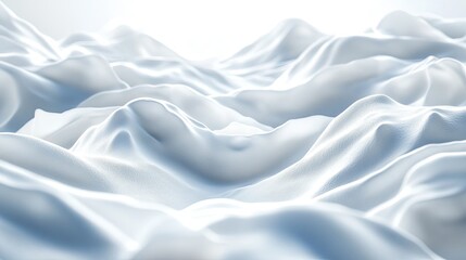 Obraz premium Abstract snowy landscape white background digital art minimalist style close-up view tranquility concept