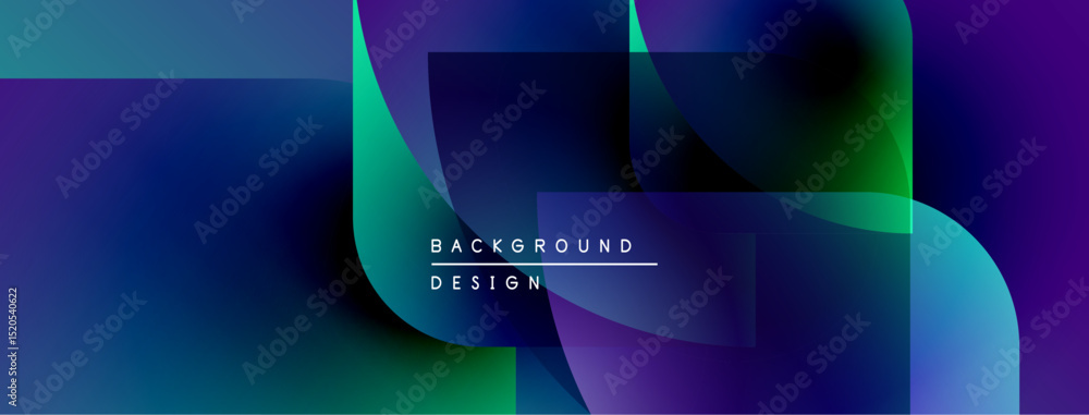 Aufkleber abstract fluid shapes, vibrant colors blend. modern design, gradients create dynamic visual effect. 