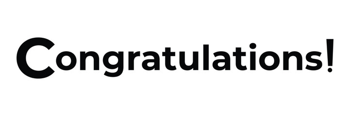 Congratulations Handwritten Brush Lettering with Golden Stars – Greeting Design for Card, Poster, T-Shirt, and Web.