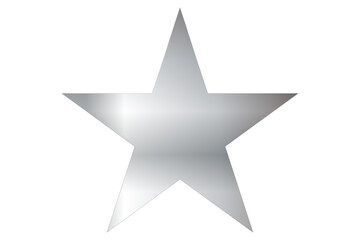 Star vector logo, alone Silver star