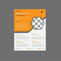 Individual Simple and modern and Minimal Individual flyer design template