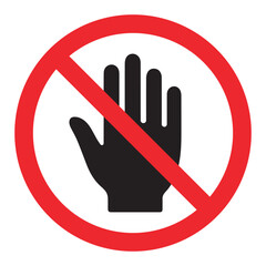 Stop and Warning Signs Icon Set &ndash; Red Forbidden Symbols and Traffic Safety Vector Illustration.