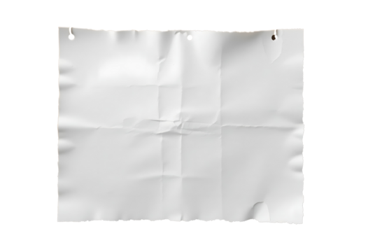 Transparent White Torn Notebook Paper with Holes