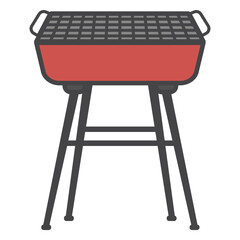 PNG barbecue grill illustration sticker, transparent background