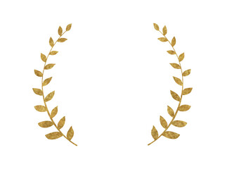 Obraz premium 金色の月桂冠の装飾イラスト