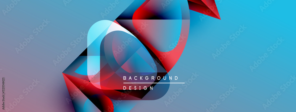 Poster abstract fluid shapes, vibrant colors blend. modern design, dynamic composition creates visual inter