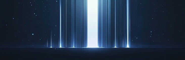 Light Beams Shining from the Dark Space