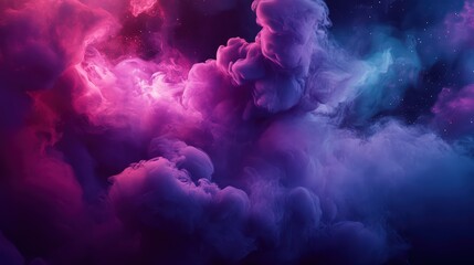 Ethereal Nebula of Cosmic Dust: A Vibrant Display of Color and Light