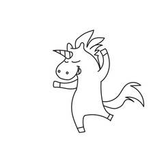 unicorn cartoon draw