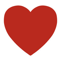 red heart icon on transparent background