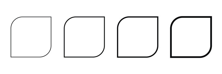 Black frame round corner decoration element vector illustration.  EPS 10  .