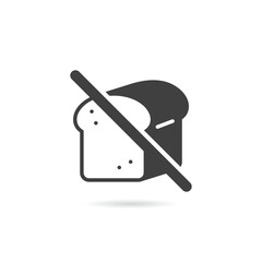 Vector Isolated No Bread Icon