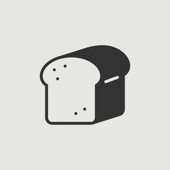 Vector Simple Isolated Bread Icon