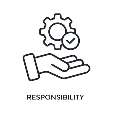 Responsibility Icon Outline Style. Vector Illustration For Graphic Design