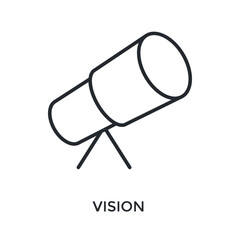 Vision Icon Outline Style. Vector Illustration For Graphic Design
