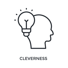 Cleverness Icon Outline Style. Vector Illustration For Graphic Design