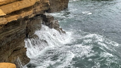 waterfall and rocks