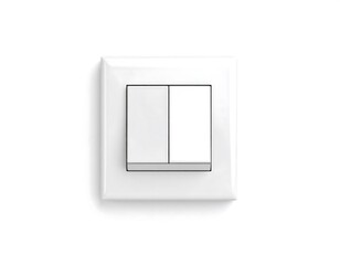 White double-pole electrical switch