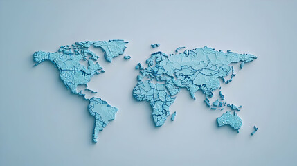 Abstract 3D World Map Design